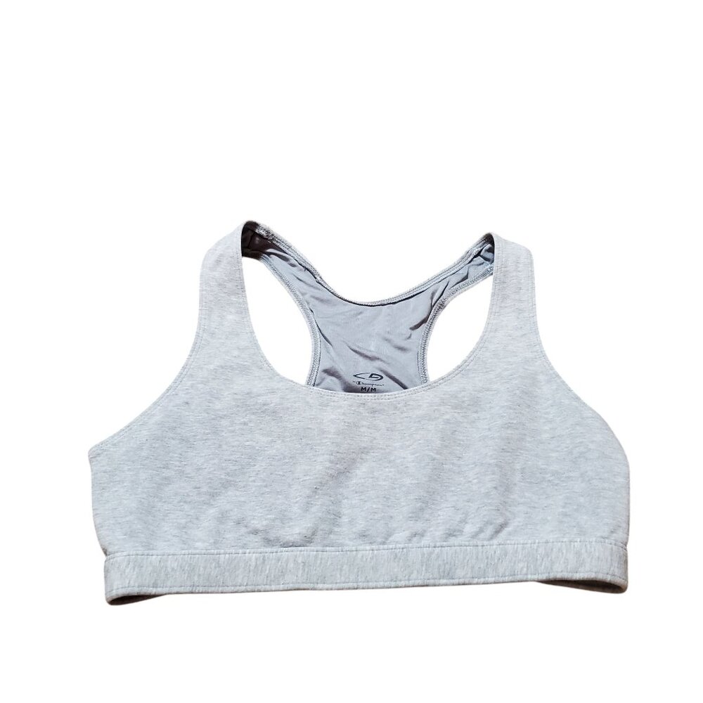 Women’s C9 by Champion Racerback Light Gray Sports Bra Size Medium